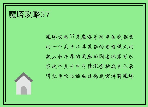 魔塔攻略37